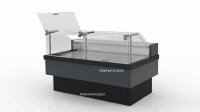 Кондитерская витрина Enteco Немига Cube ПСП 150 ВВ (K) с боковинами (встроенный агрегат) 